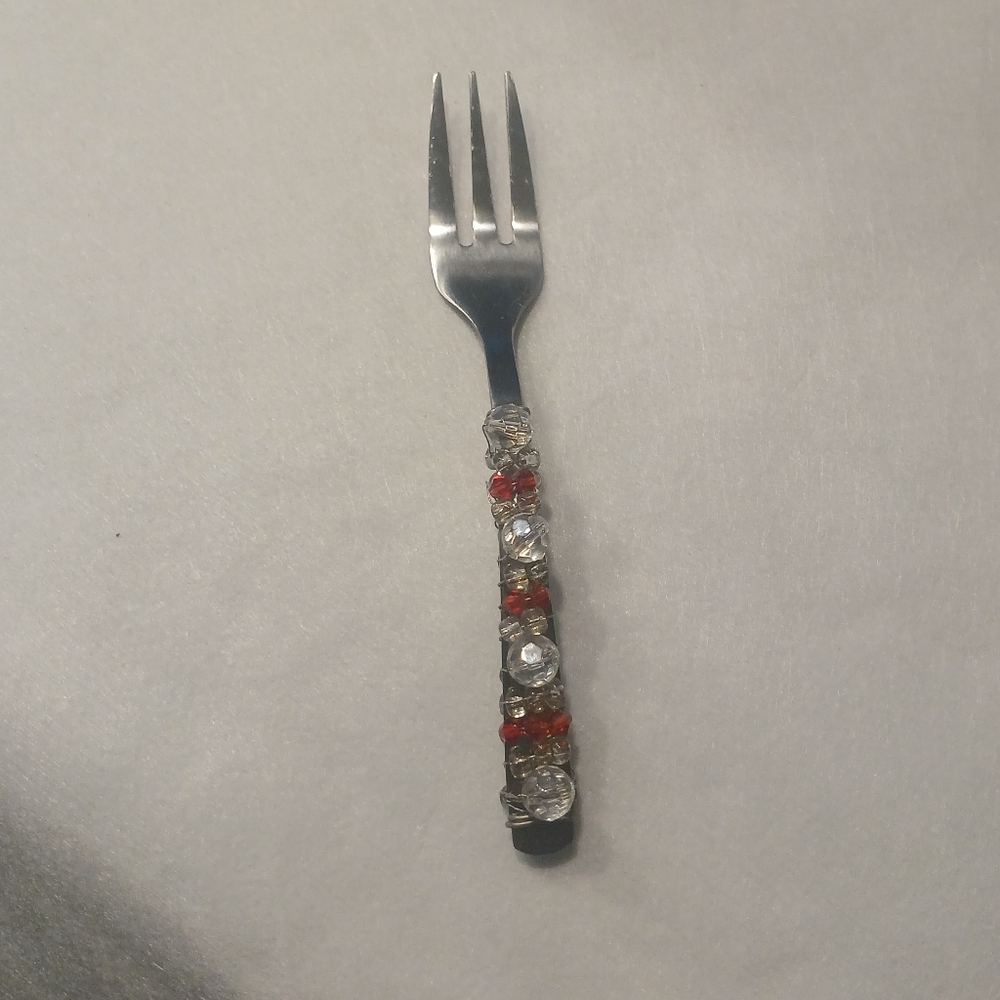 Vintage  Beaded Flatware Fork